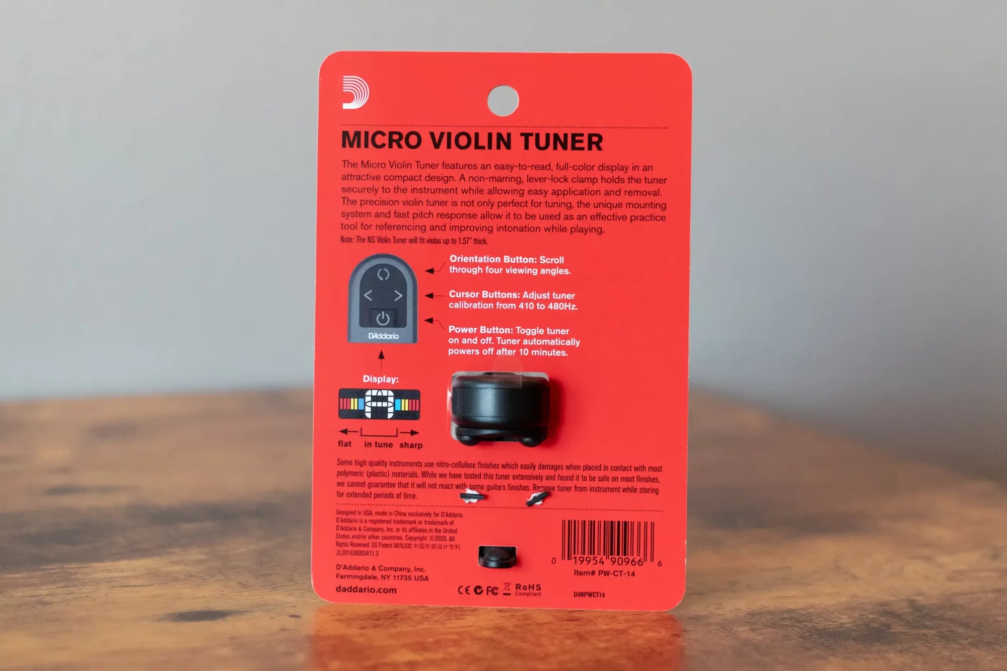 D'Addario Micro Violin Tuner