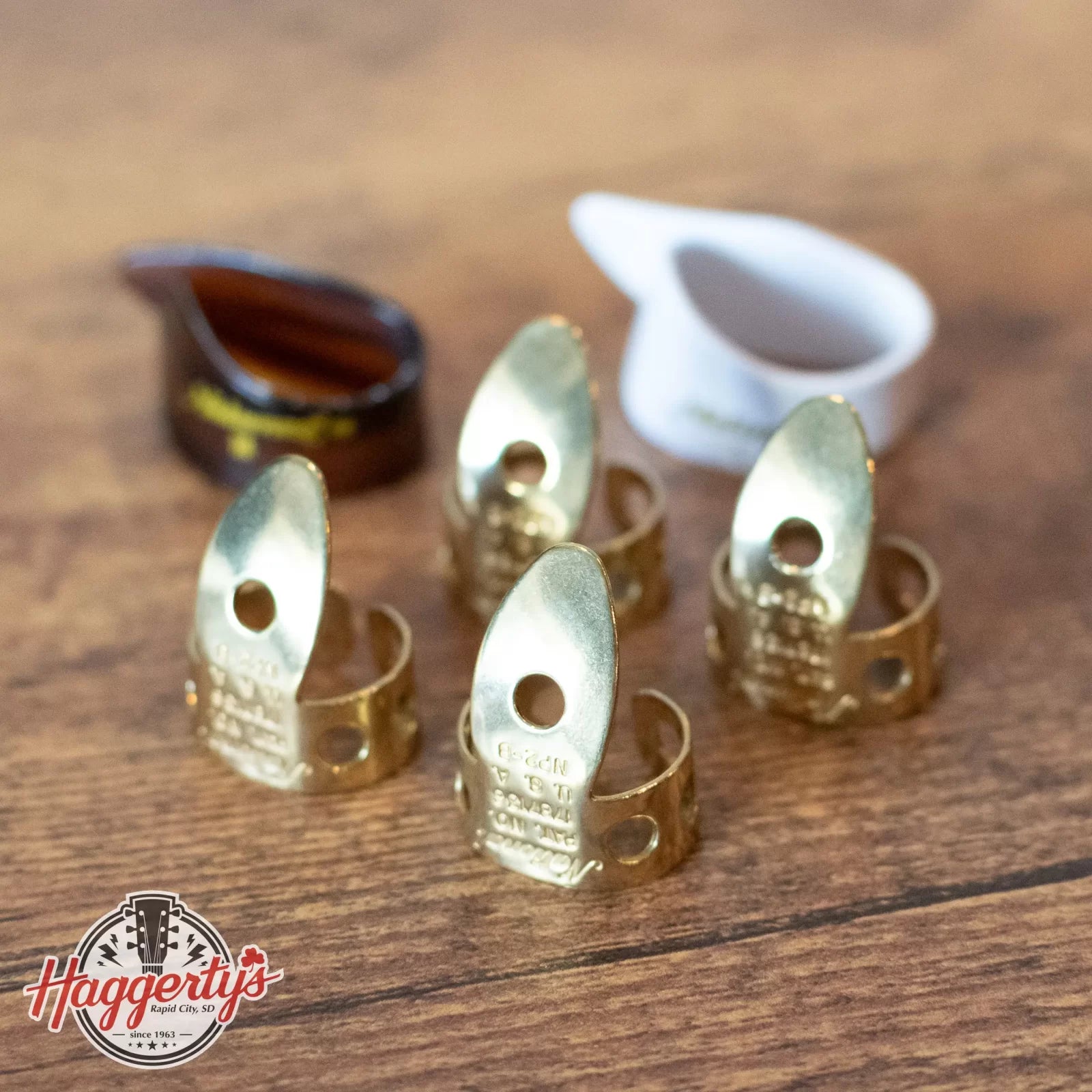 thumbnail image 2 of D'Addario National Brass Finger Picks - 4-Pack Traditional Moldable Design 2 of 9
