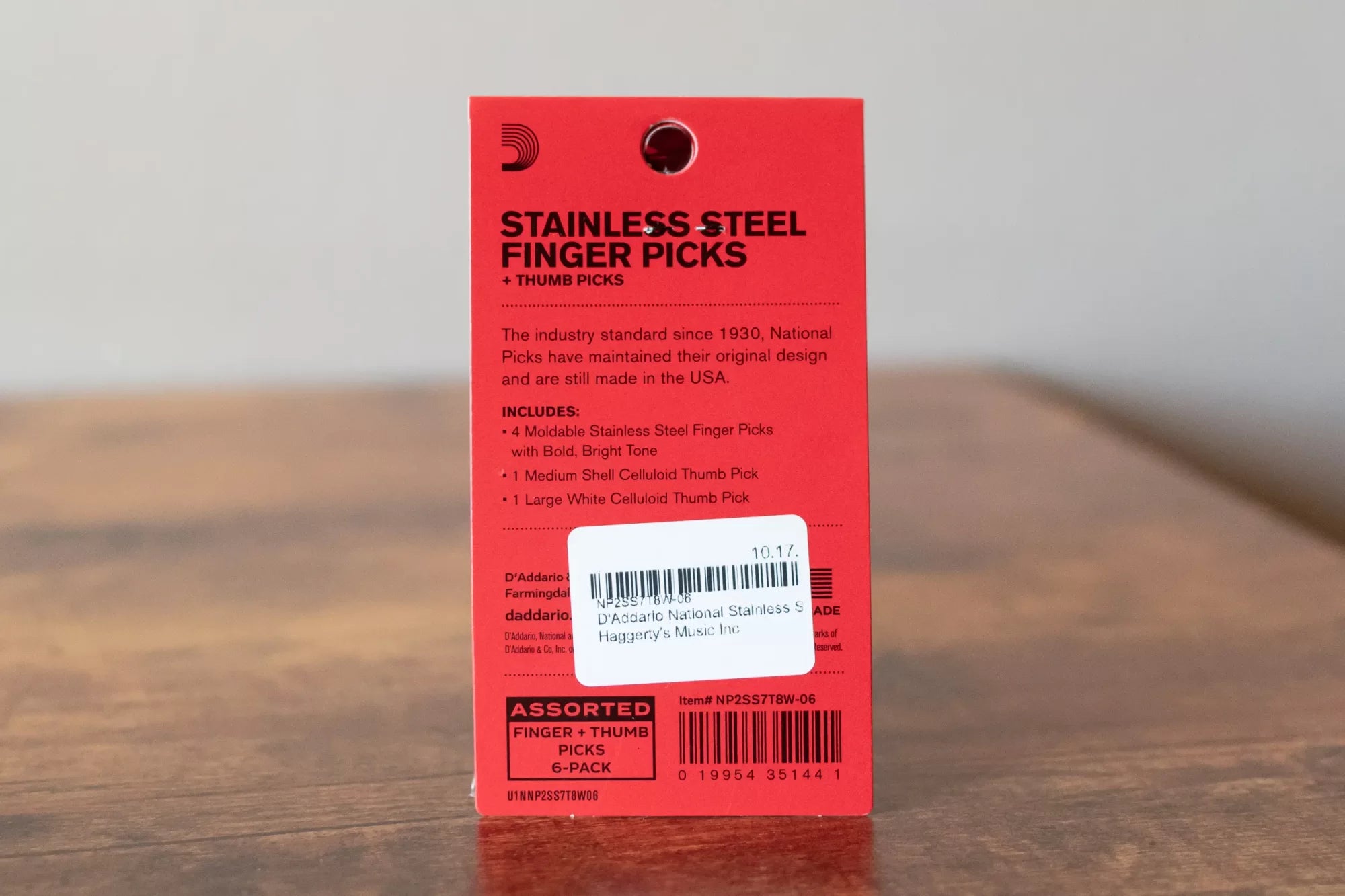 D'Addario National Stainless Steel Finger Pick Bundle- 6 Pack