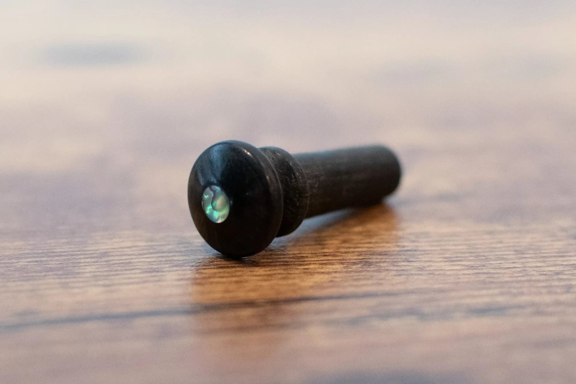 D'Addario PWPS2 Ebony Bridge Pins with End Pin Set, Abalone Inlay