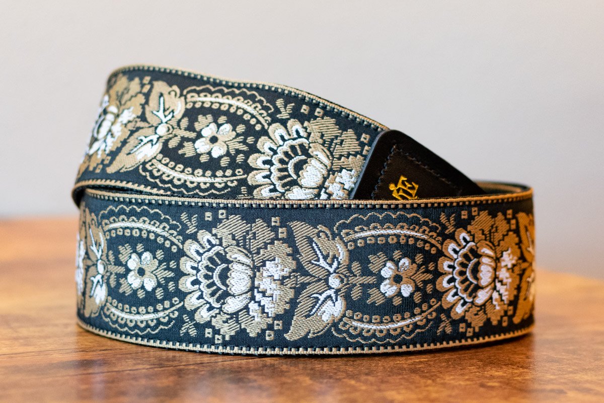 Ernie Ball P04151 Royal Orleans Jacquard Guitar Strap - Gold