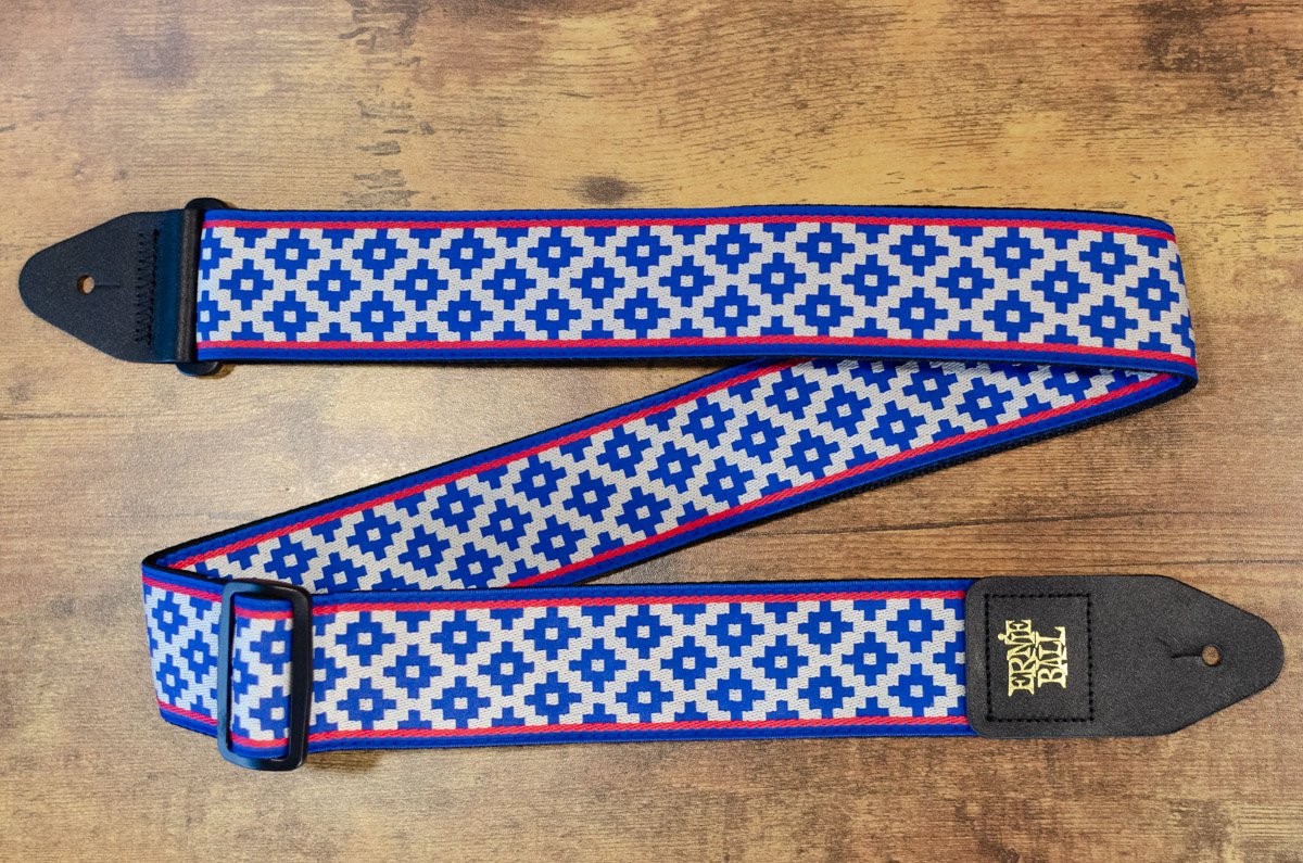 new ERNIE BALL P05336 BLUE CRUX JACQUARD STRAP haggertys 7