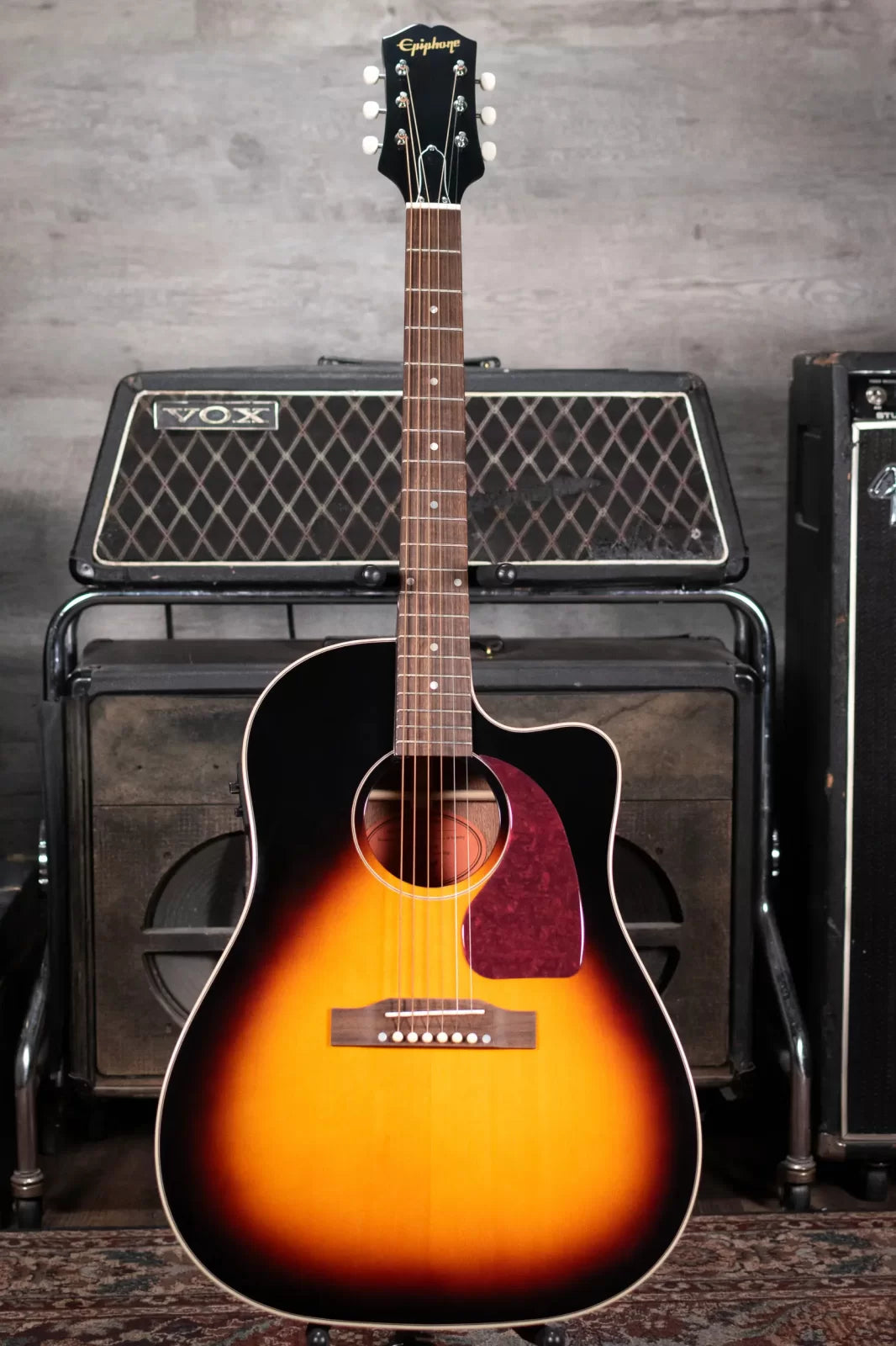 Epiphone J-45 EC Dreadnought Acoustic/Electric Guitar - Aged Vintage Sunburst Gloss