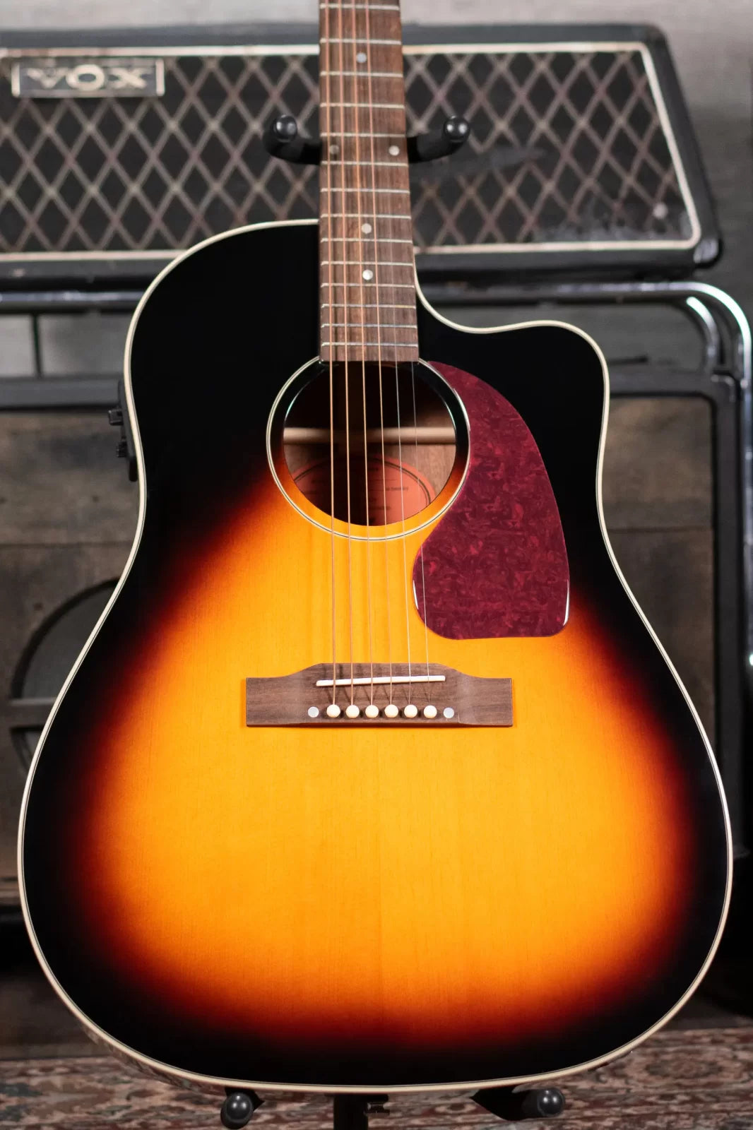 Epiphone J-45 EC Dreadnought Acoustic/Electric Guitar - Aged Vintage Sunburst Gloss