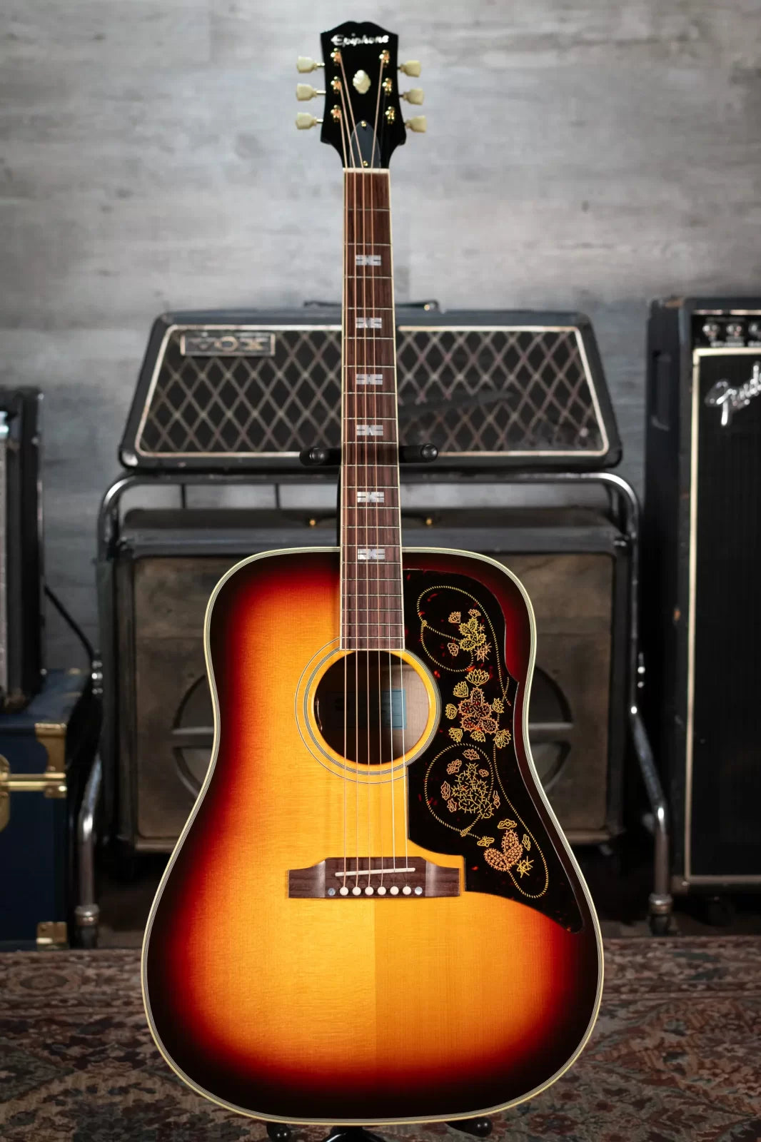 Epiphone USA Frontier Acoustic/Electric Guitar - Frontier Burst with Hardshell Case