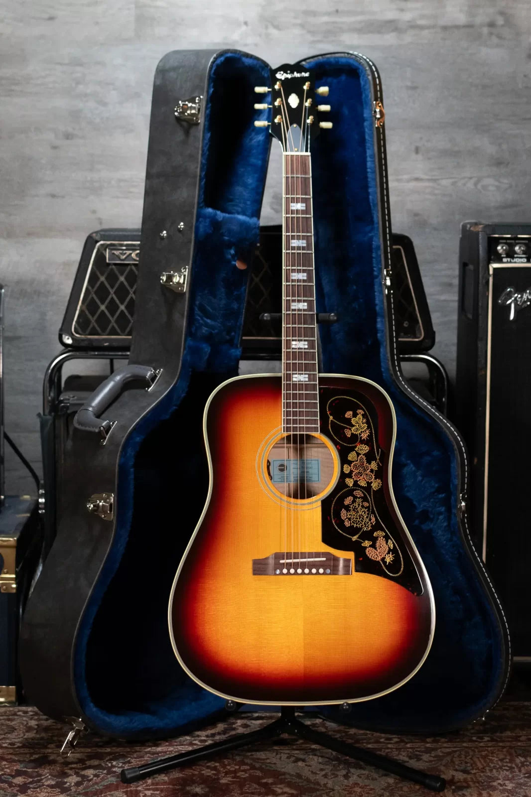 Epiphone USA Frontier Acoustic/Electric Guitar - Frontier Burst with Hardshell Case