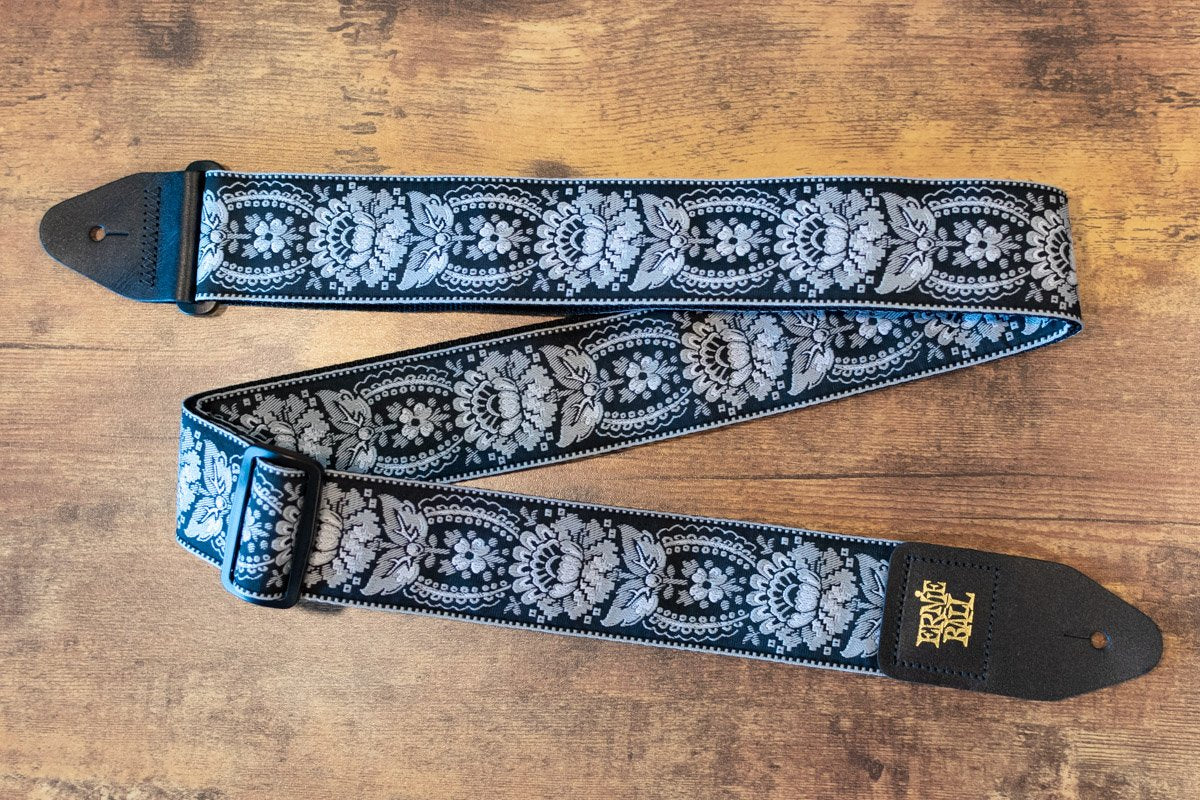 Ernie Ball Jacquard Strap Silver Orleans