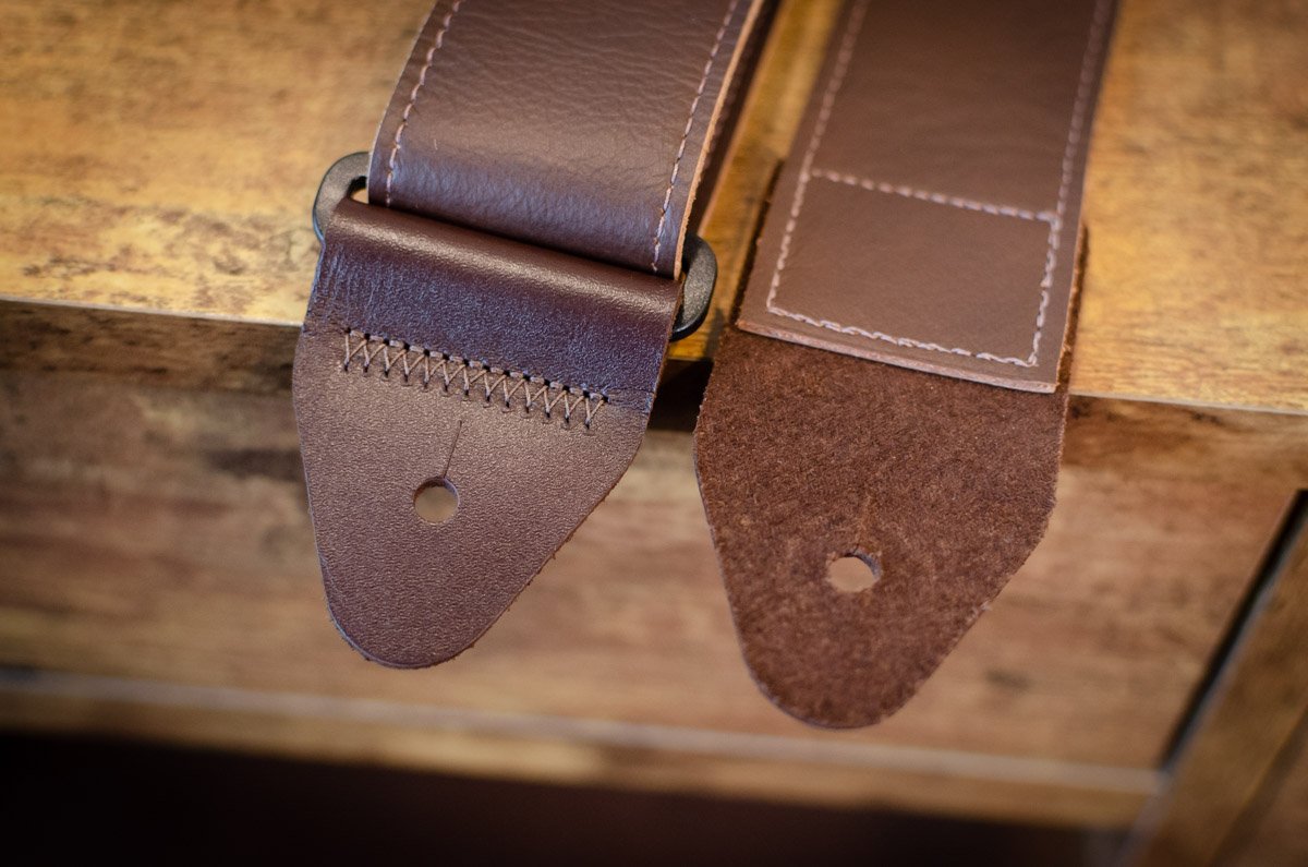 Ernie Ball P04135 2" Tri-Glide Italian Leather Strap Brown