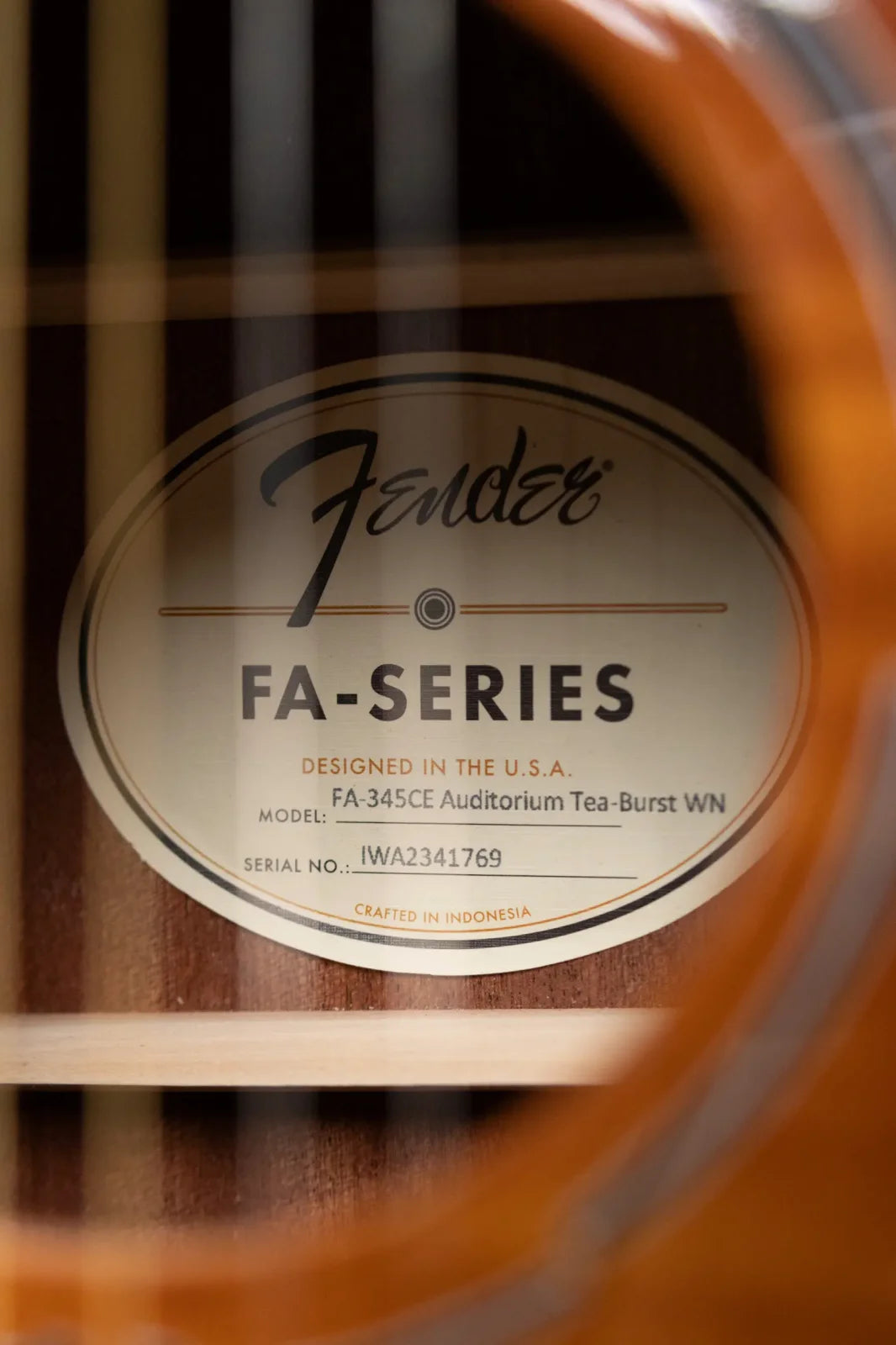 Fender FA-345CE Auditorium Acoustic/Electric Guitar - 3-Color Tea Burst