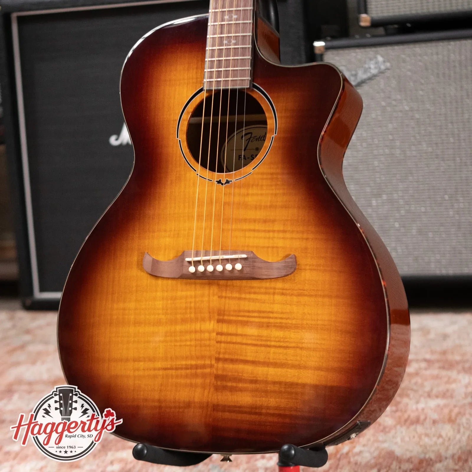 Fender FA-345CE Auditorium Acoustic/Electric Guitar - 3-Color Tea Burst