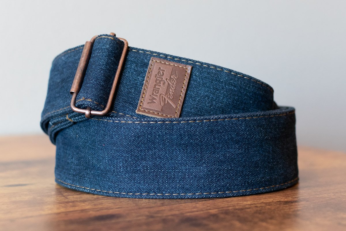 Fender X Wrangler Denim Strap, Dark Indigo - Floor Model