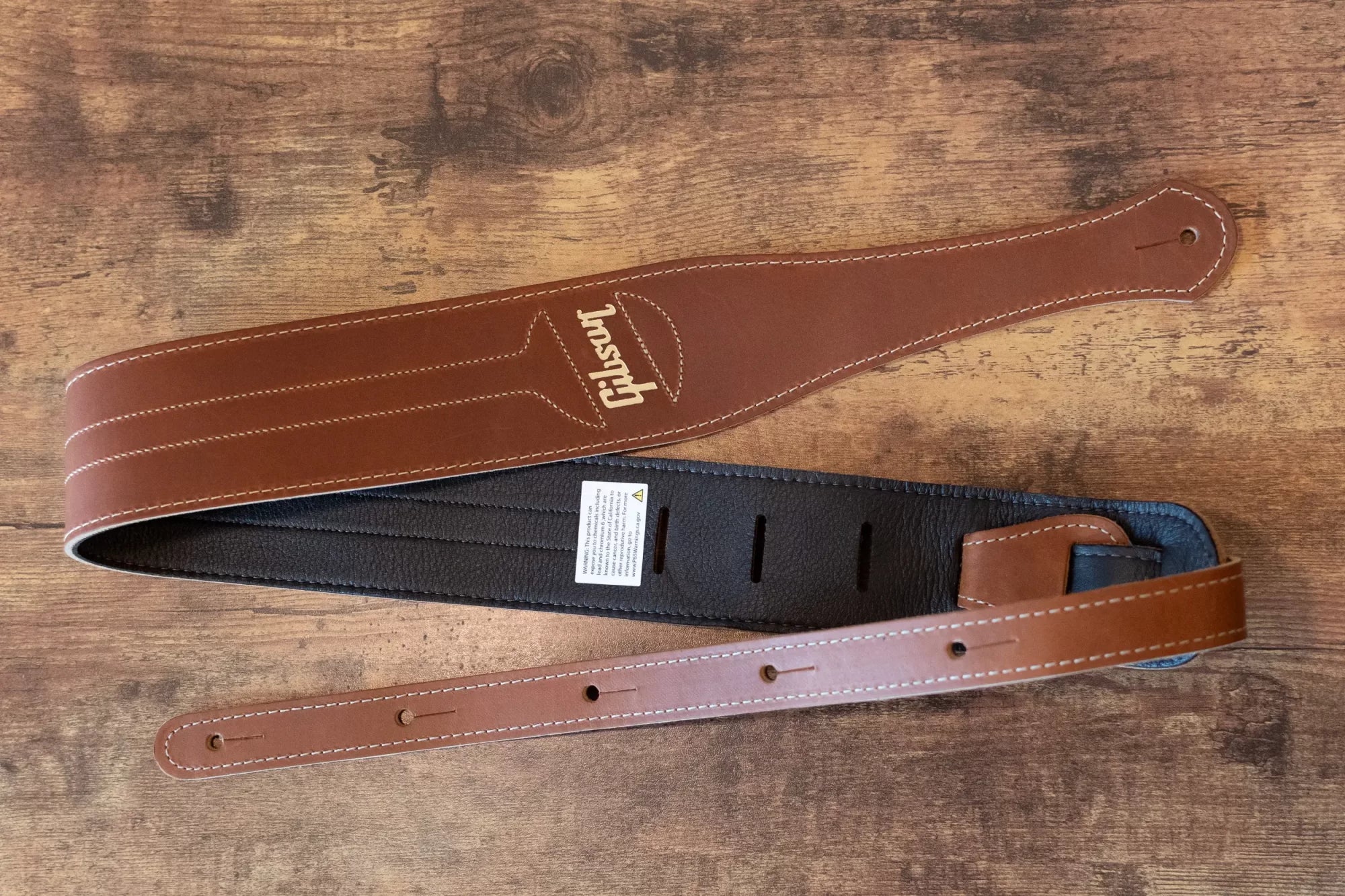 new Gibson Classic Leather Guitar Strap Brown haggertys 6