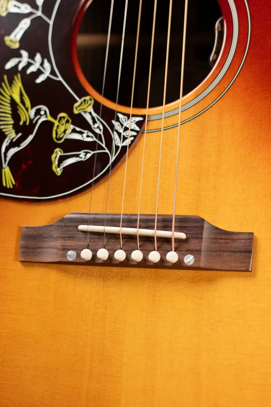 Gibson Hummingbird Standard Rosewood Lefty Acoustic/Electric Guitar - Rosewood Burst with Hardshell Case