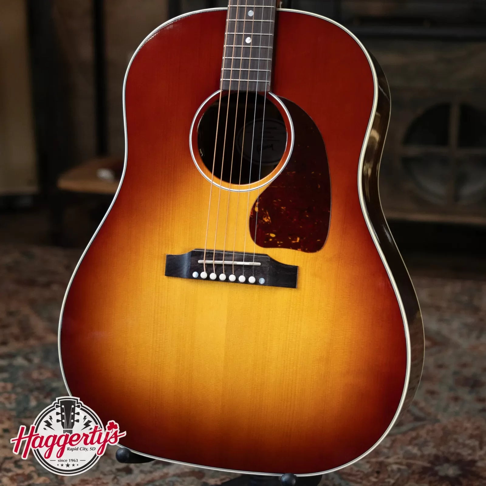 Gibson J-45 Standard Rosewood Acoustic/Electric Guitar - Rosewood Burst with Hardshell Case