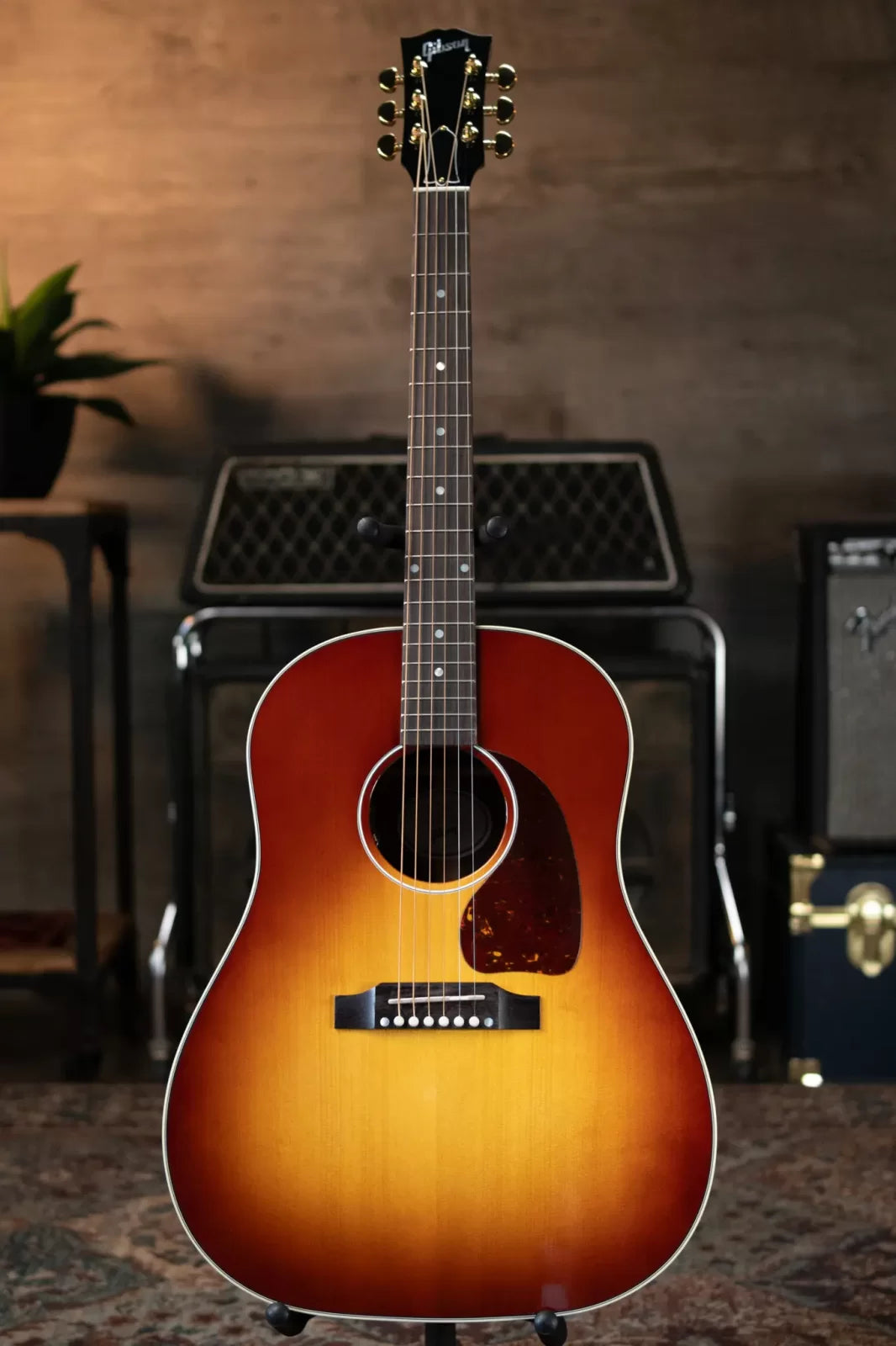 Gibson J-45 Standard Rosewood Acoustic/Electric Guitar - Rosewood Burst with Hardshell Case