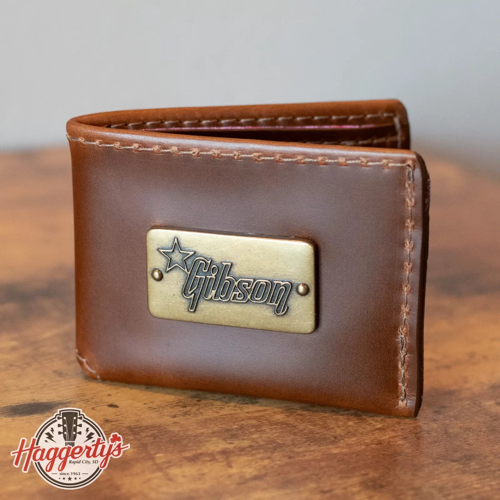 new Gibson Lifton Leather Wallet Brown haggertys 1