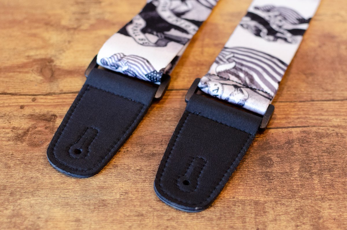 new HENRY HELLER 2 SUBLIMATION GUITAR STRAP US ARMY UNION WHITE haggertys 4