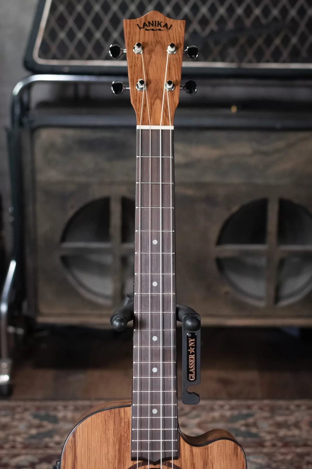 Lanikai OA-CEB Oak Baritone Ukulele Cutaway with Electronics