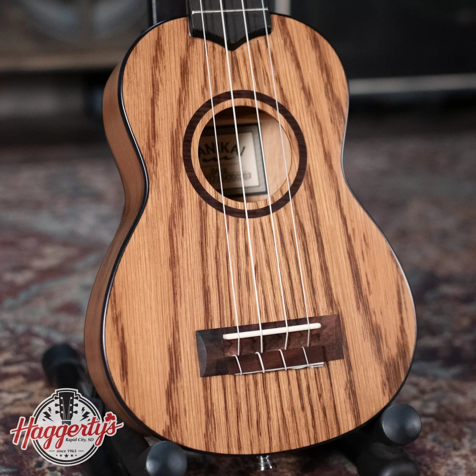 Lanikai OA-S Oak Soprano Satin Ukulele with Gig Bag