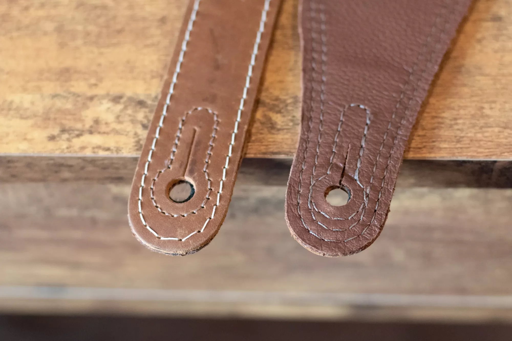 Levy's M17BDS-BRN Butter Double Stitch 2.5" Wide Garment Leather Guitar Strap