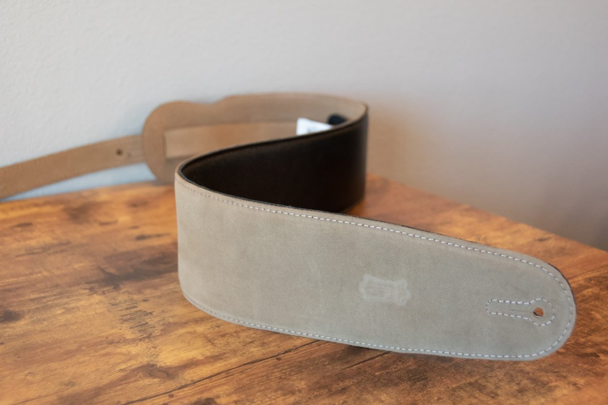 Levy's M4GF 3.5-inch Padded Garment Leather Bass Strap - Black