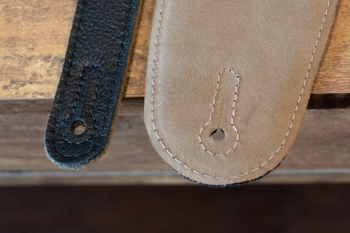 Levy's M4GF 3.5-inch Padded Garment Leather Bass Strap - Black