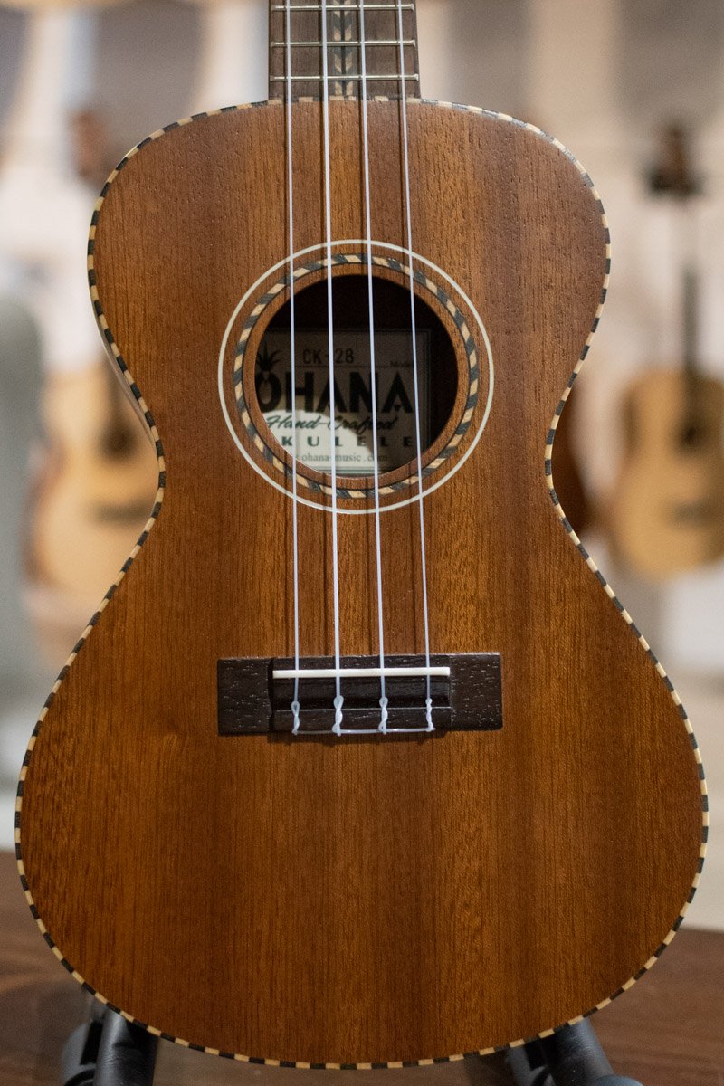 Ohana CK-28 Solid Mahogany Portuguese Style Concert Ukulele - Floor Model