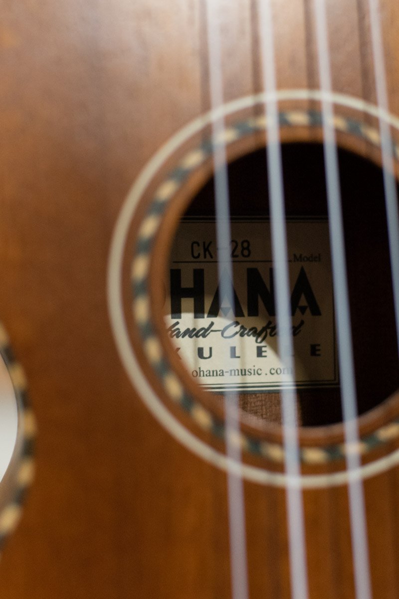 Ohana CK-28 Solid Mahogany Portuguese Style Concert Ukulele - Floor Model