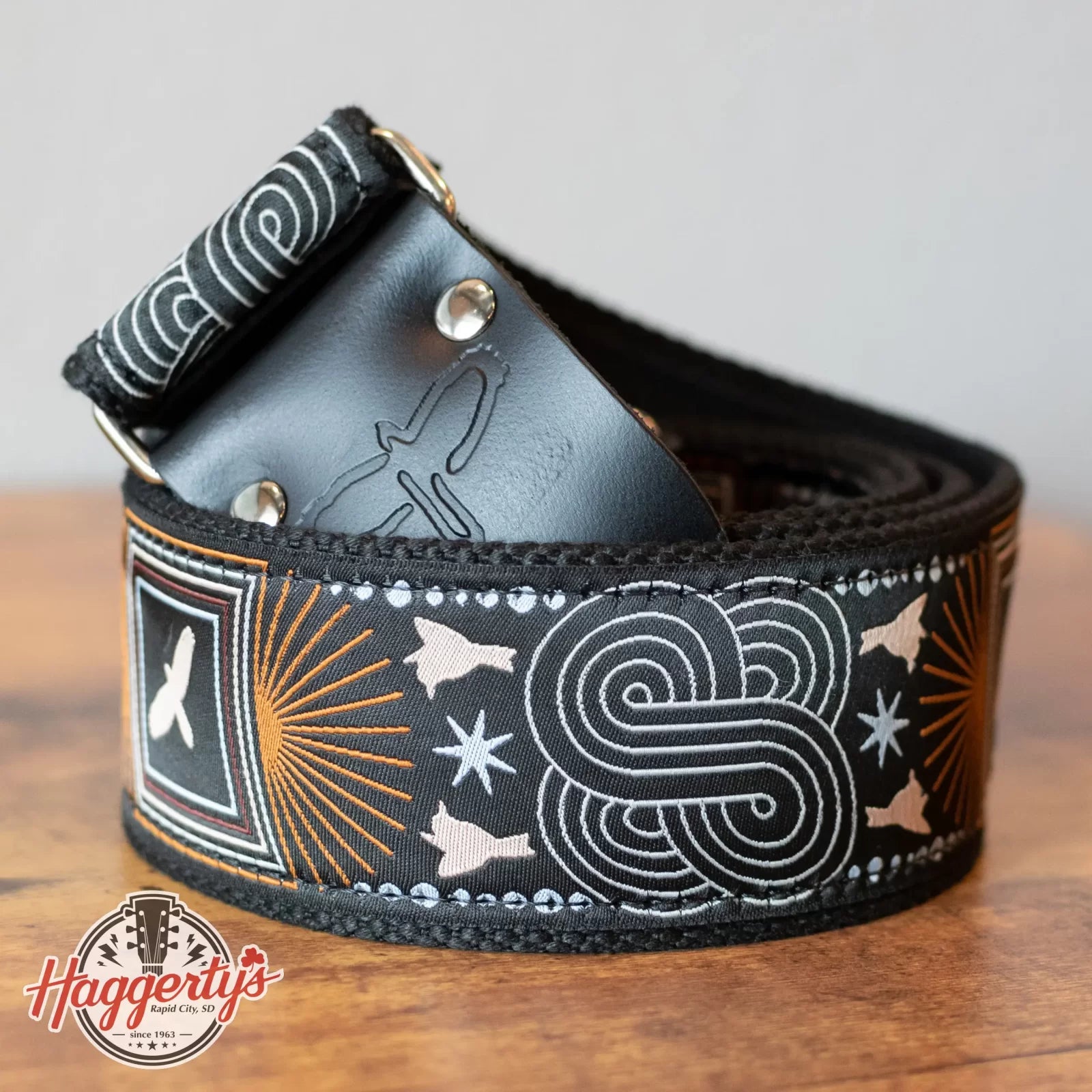 PRS Deluxe Retro Guitar Strap with Custom Jacquard - Beige Birds