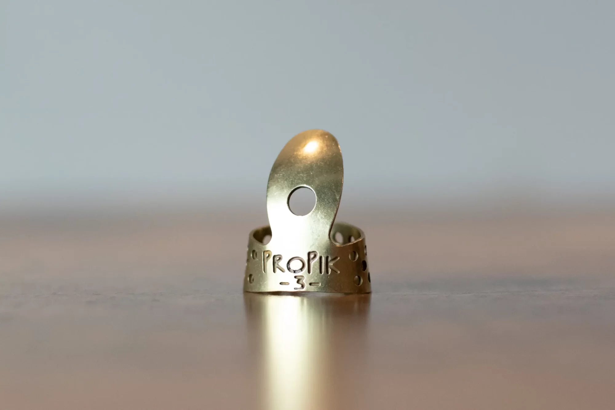 ProPik Brass Standard Fingerpick, #3, Straight