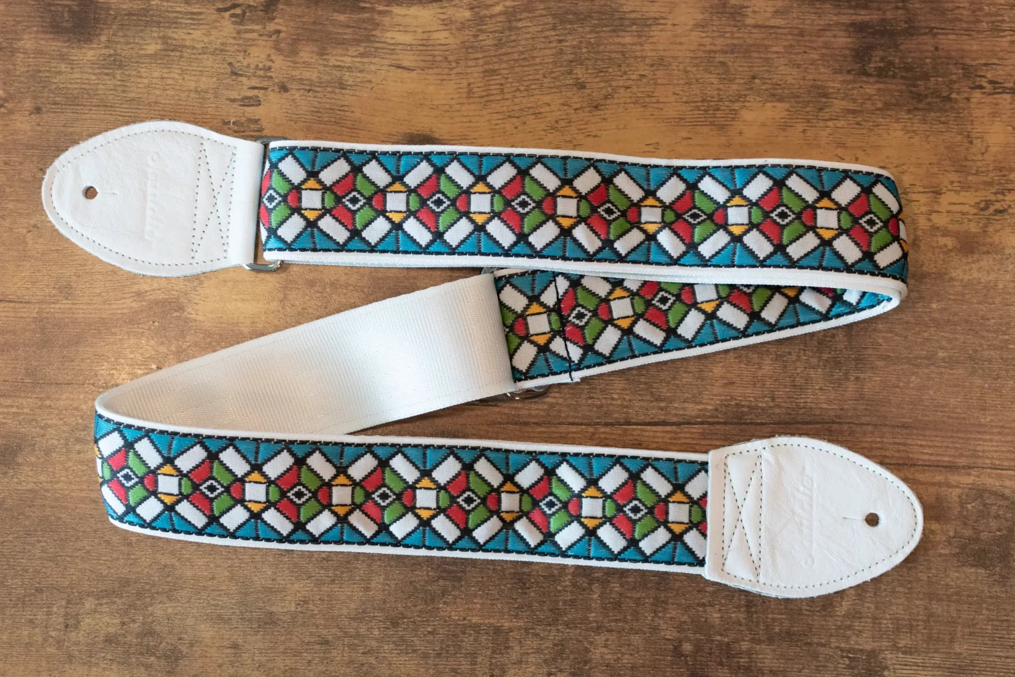 new Souldier Classic Guitar Strap Stained Glass Blue haggertys 7