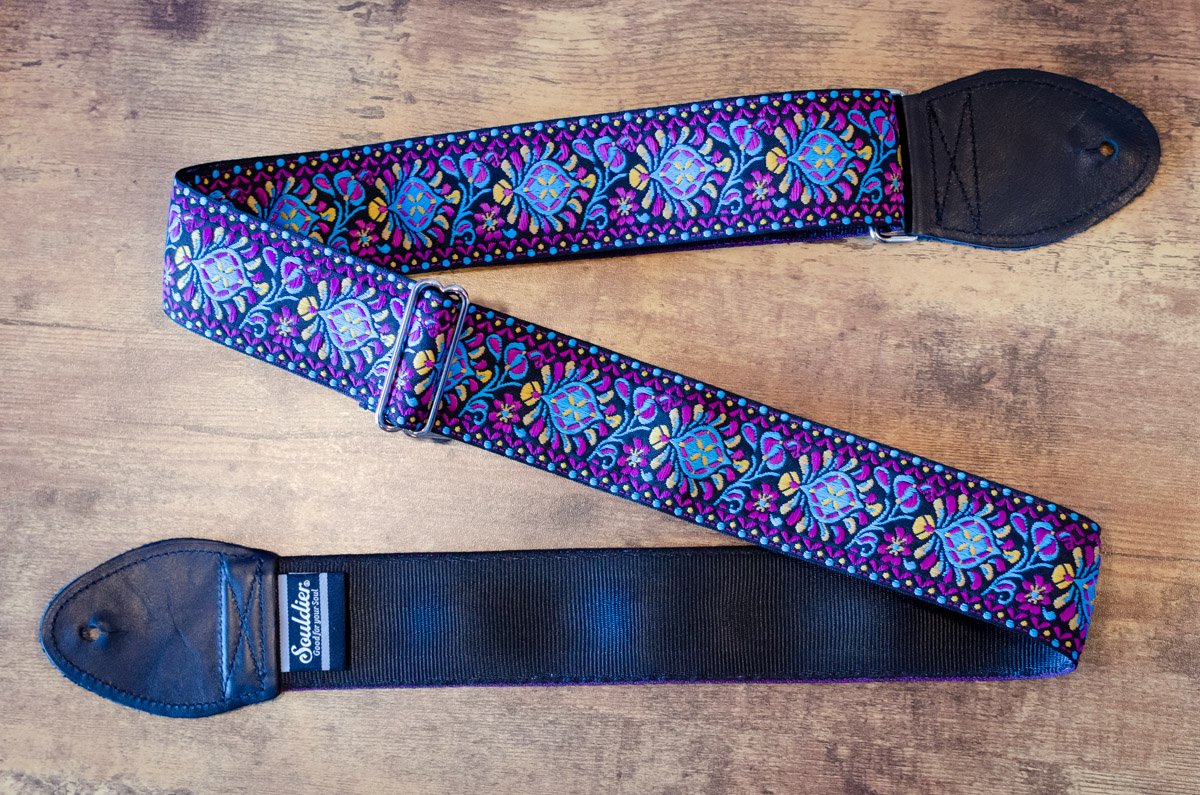 new Souldier Vintage Hendrix Turquoise Guitar Strap haggertys 5
