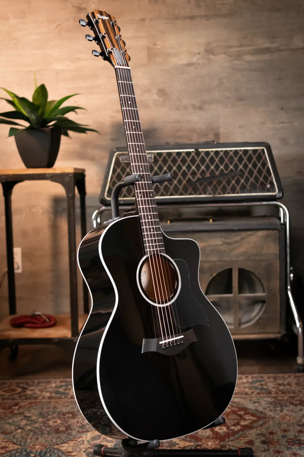 Taylor 214ce-BLK Plus Grand Auditorium Acoustic/Electric with Aerocase - Factory Demo