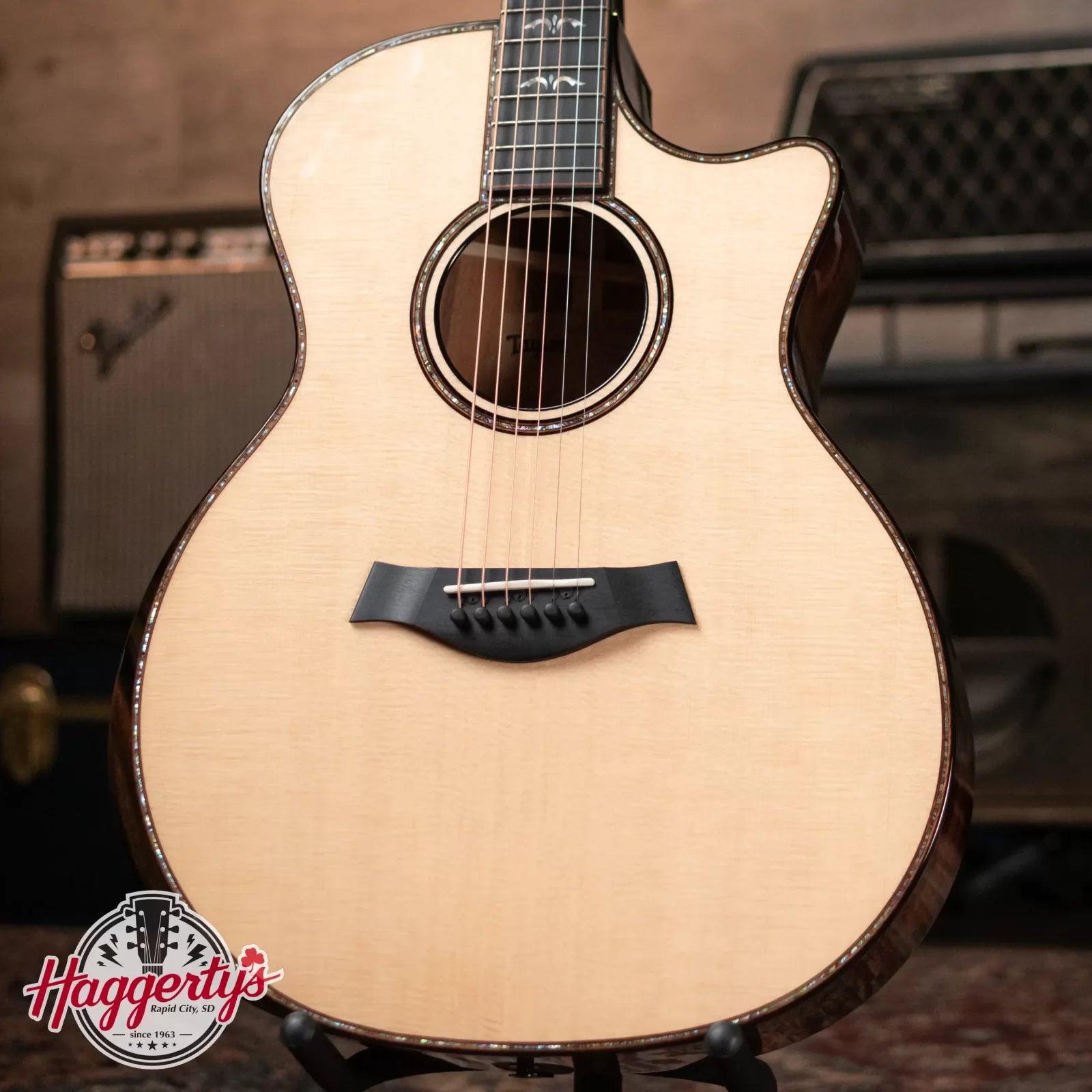 new Taylor 914ce LTD Koa Sitka Spruce Grand Auditorium Acoustic Electric Guitar Shaded Edge Burst with Hardshell Case haggertys 01