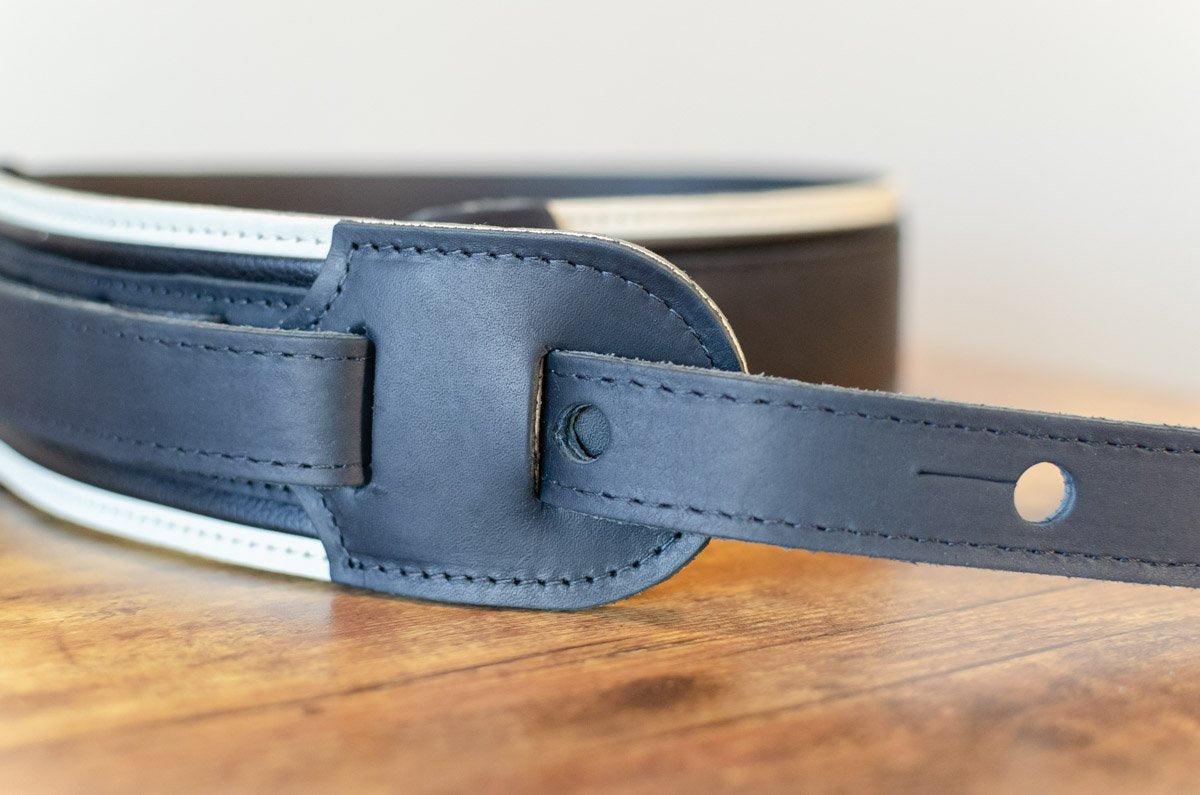 Taylor American Dream Leather Strap, White/Black, Taylor, 2.5"