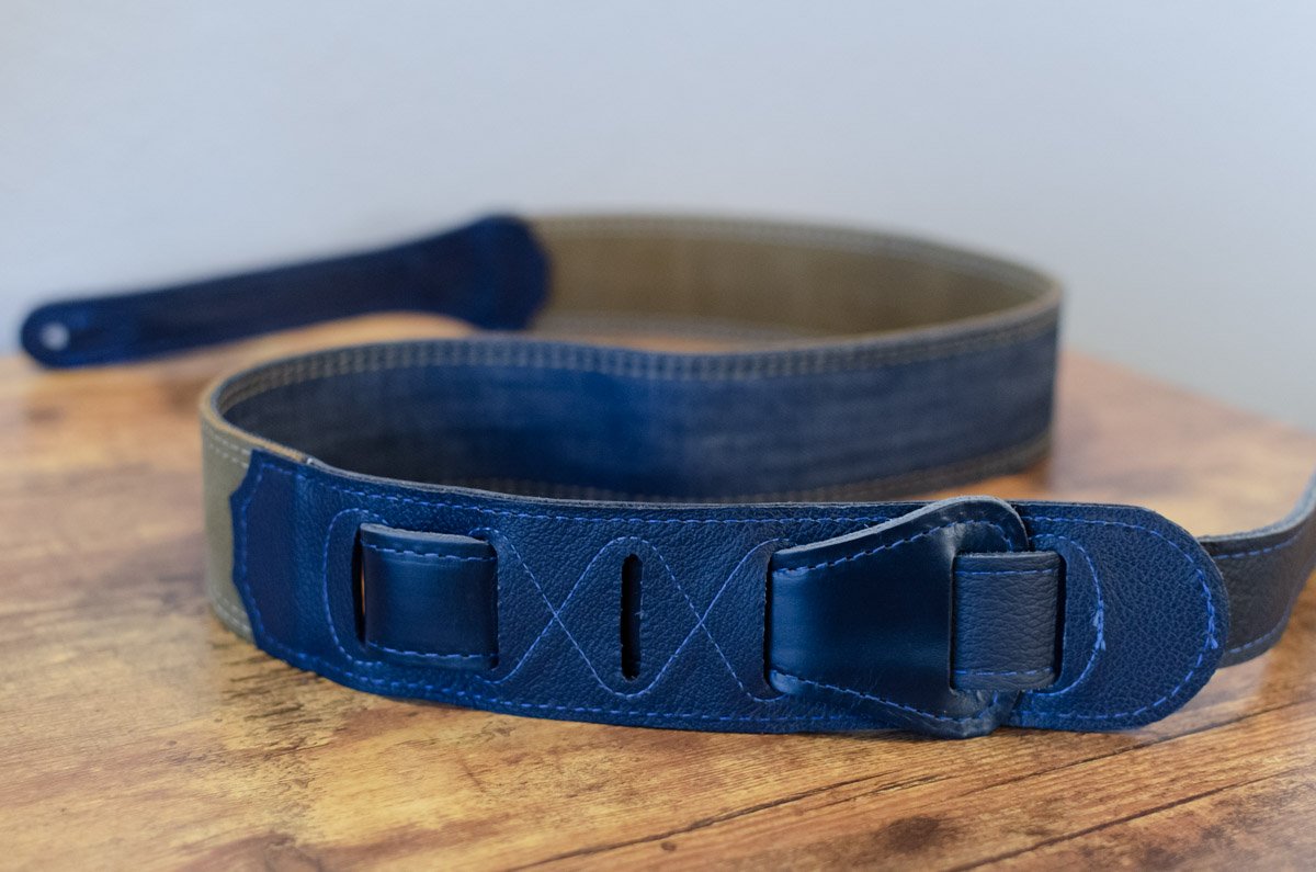new Taylor Blue Denim Strap Navy Leather Edges 2 haggertys 5