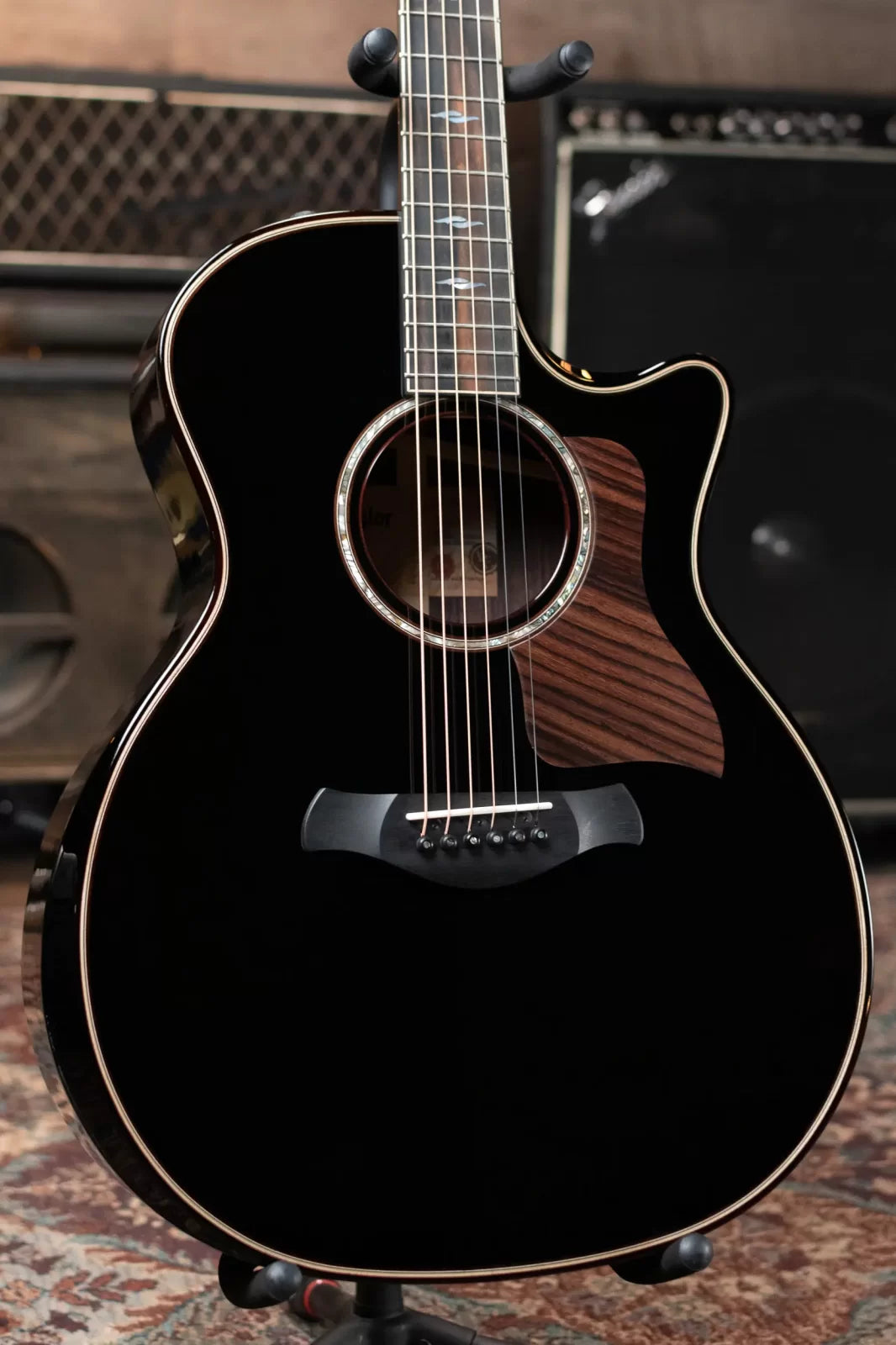 Taylor Builder's Edition 814ce Blacktop Acoustic/Electric Guitar with Hardshell Case