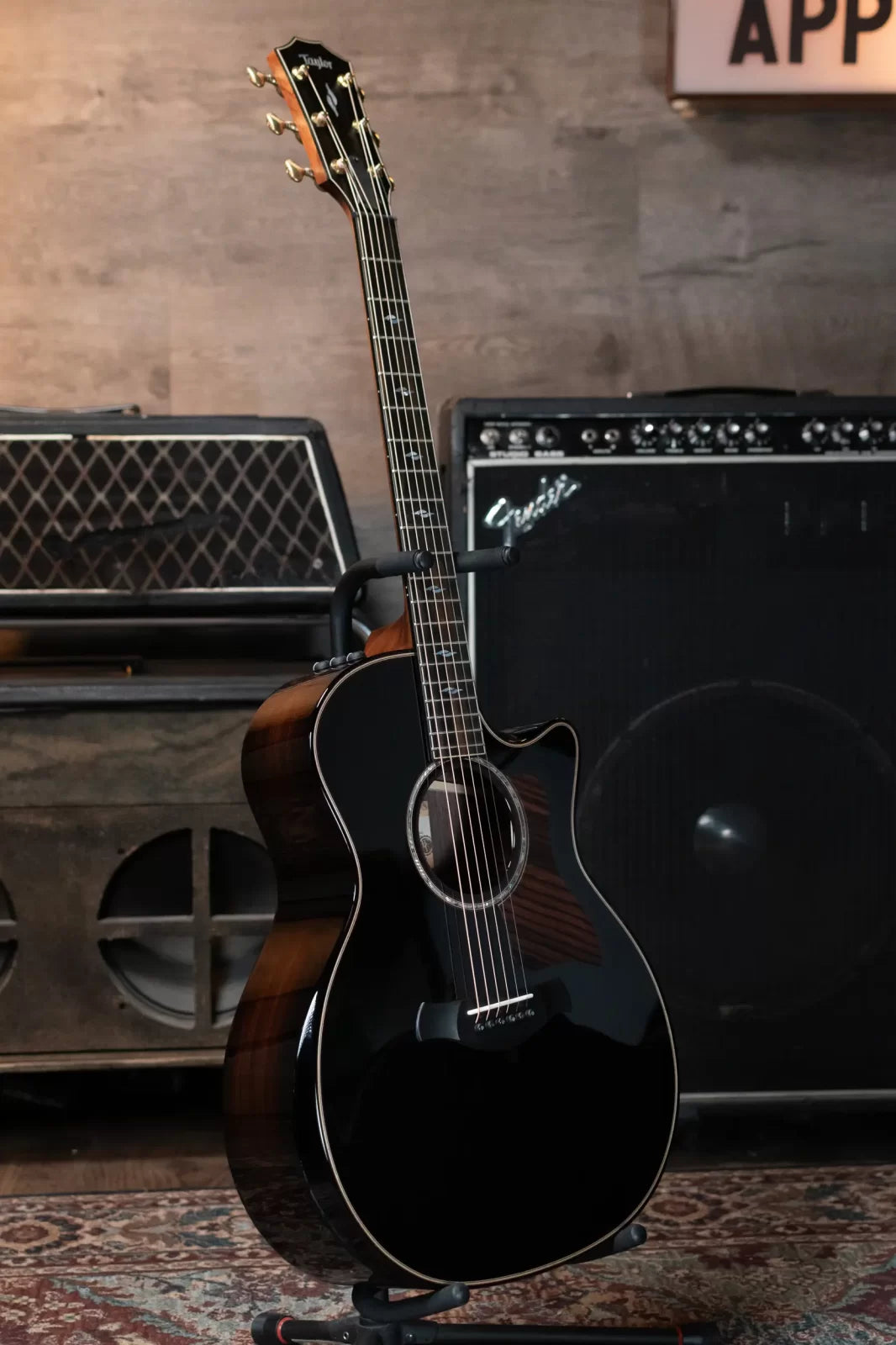 Taylor Builder's Edition 814ce Blacktop Acoustic/Electric Guitar with Hardshell Case