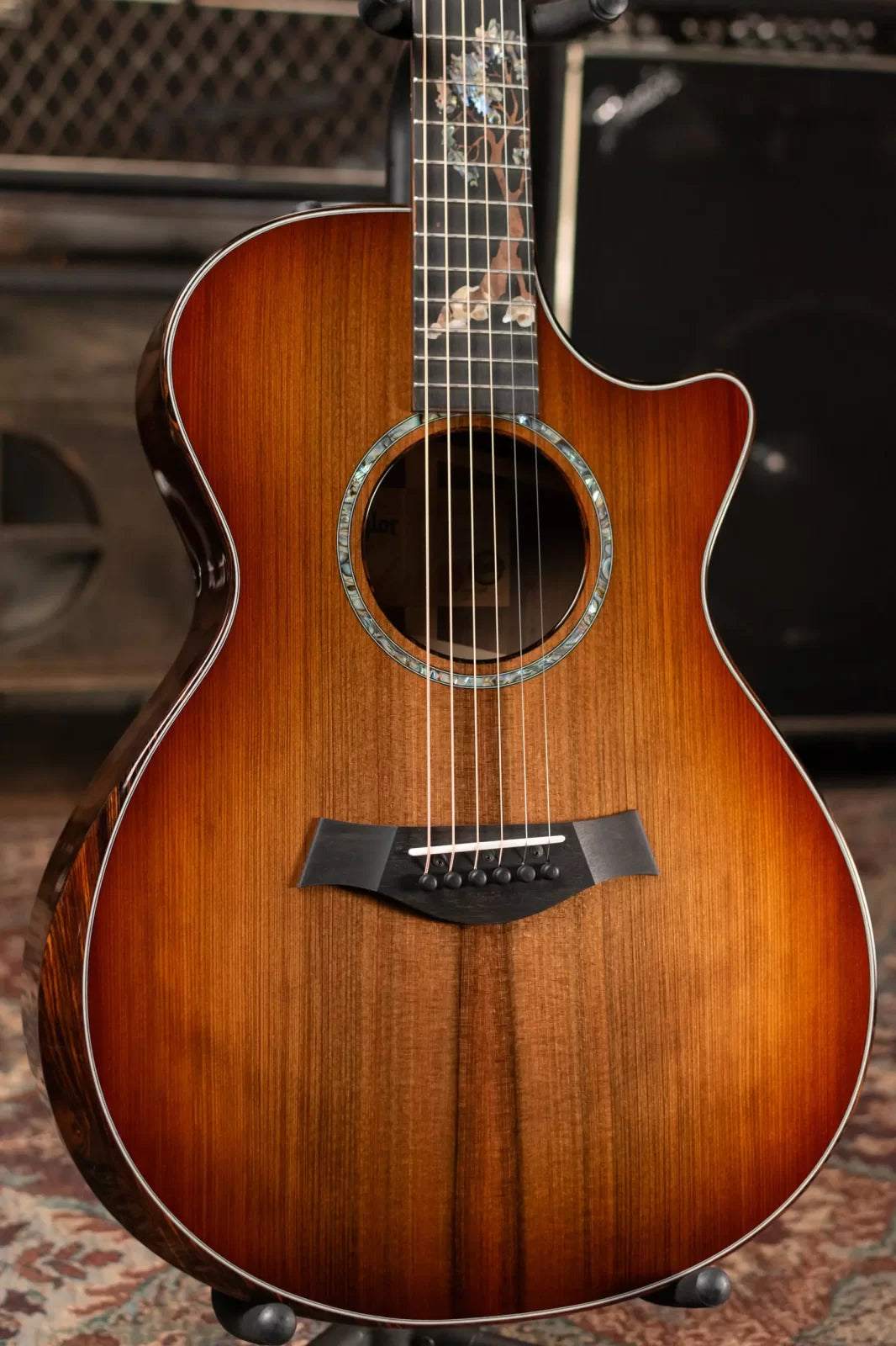 Taylor Custom Shop Queen's Walnut/Redwood Grand Concert Acoustic Guitar with Hardshell Case