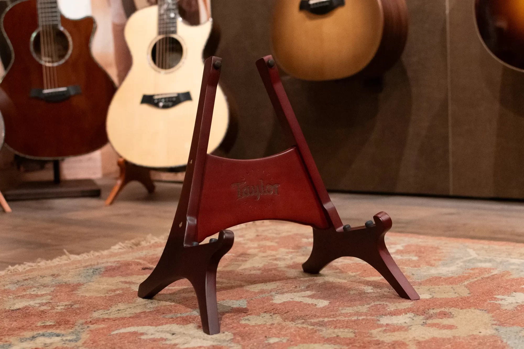 new Taylor Guitar Stand Mahogany Dark Finish haggertys 2