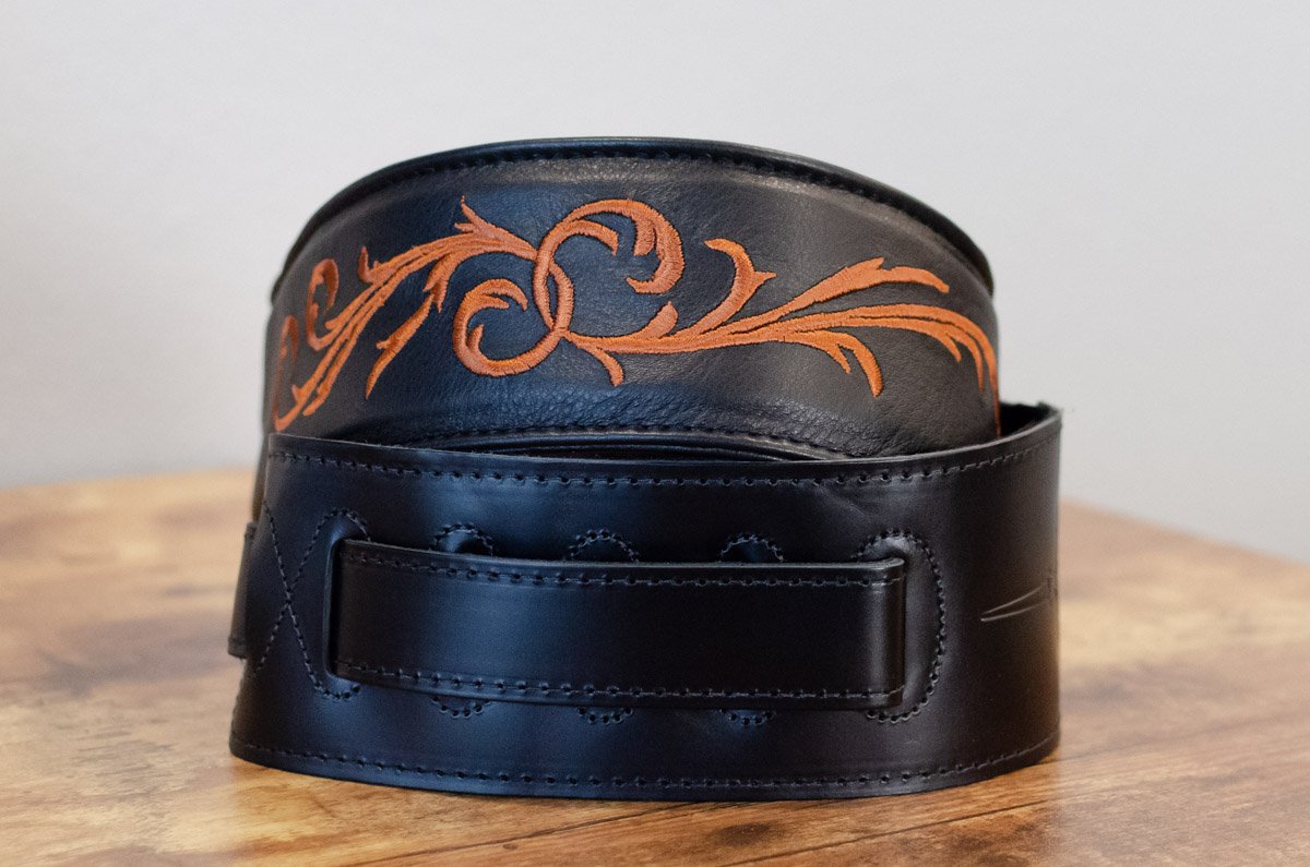 Taylor Nouveau Strap Presentation Series Black Leather 3"