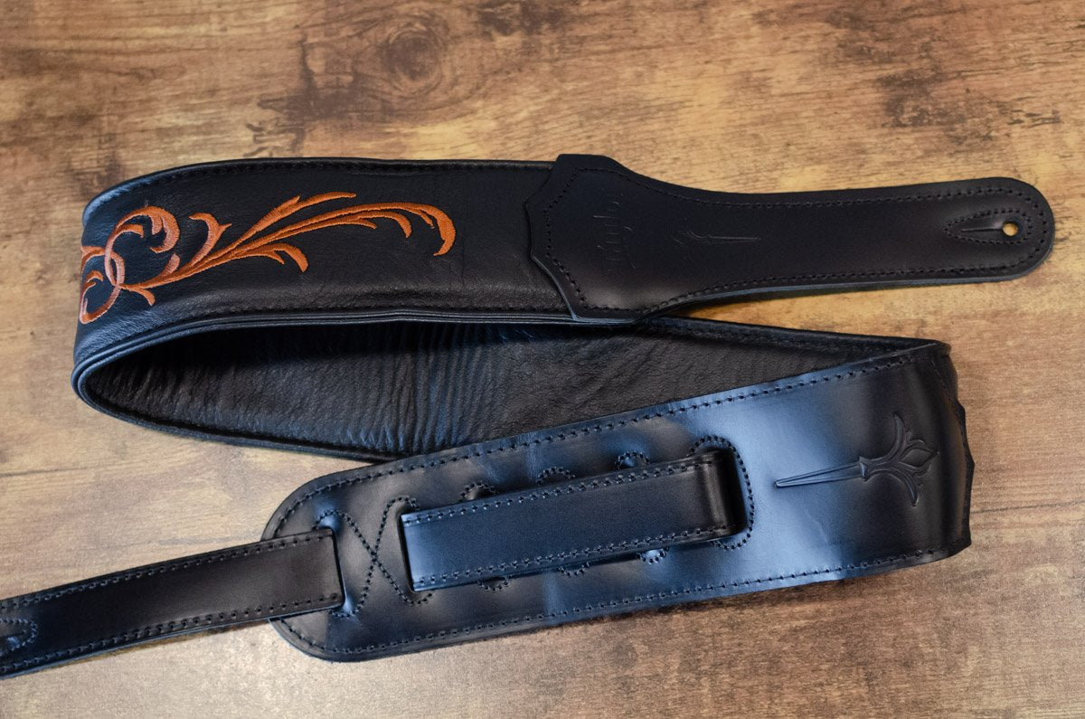 Taylor Nouveau Strap Presentation Series Black Leather 3"