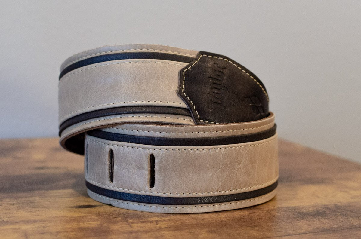Taylor Reflections Leather Guitar Strap - Light Spruce/Ebony 2.5" (4111-25)