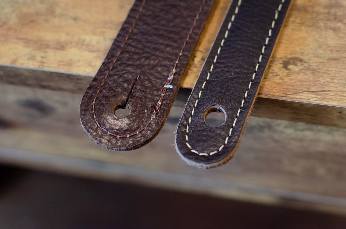 Taylor Reflections Leather Guitar Strap - Light Spruce/Ebony 2.5" (4111-25)