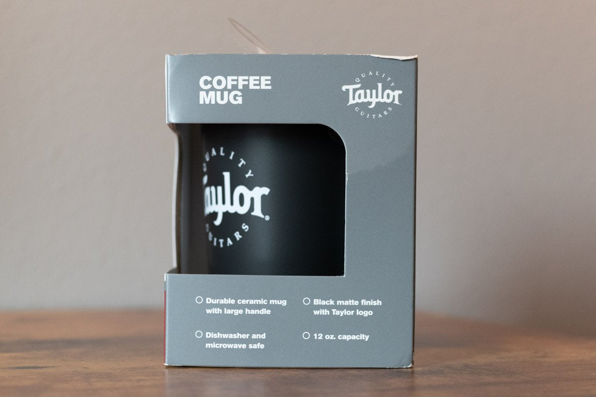 Taylor Rocca Coffee Mug - Black & White Logo - 12oz
