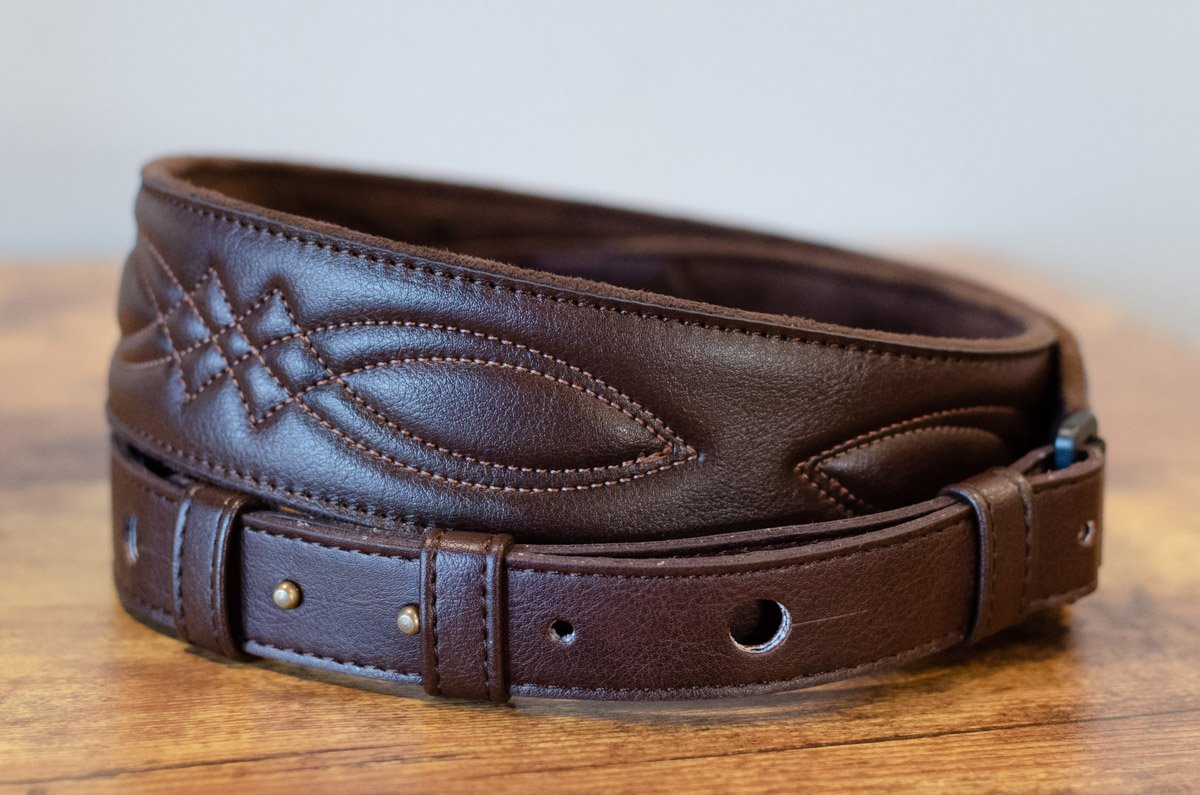 Taylor Strap Vegan Leather Guitar Strap - Chocolate Brown 2" (4200-20)