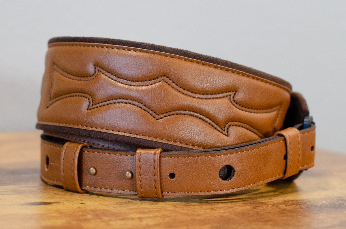 Taylor Vegan Leather Guitar Strap - Tan 2.75" (4202-27)