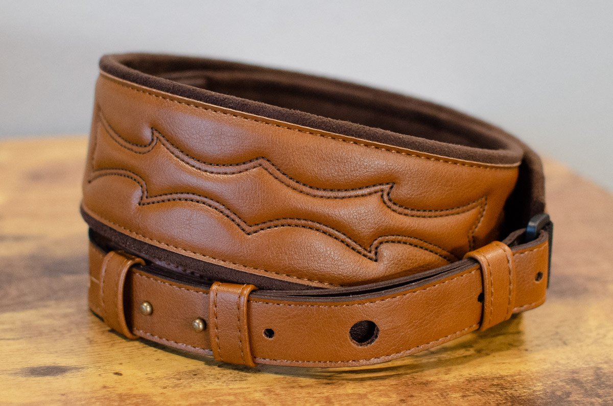 Taylor Vegan Leather Guitar Strap - Tan 2.75" (4202-27)