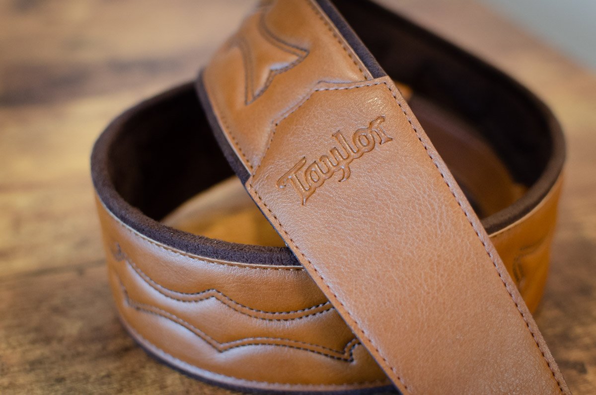 Taylor Vegan Leather Guitar Strap - Tan 2.75" (4202-27)