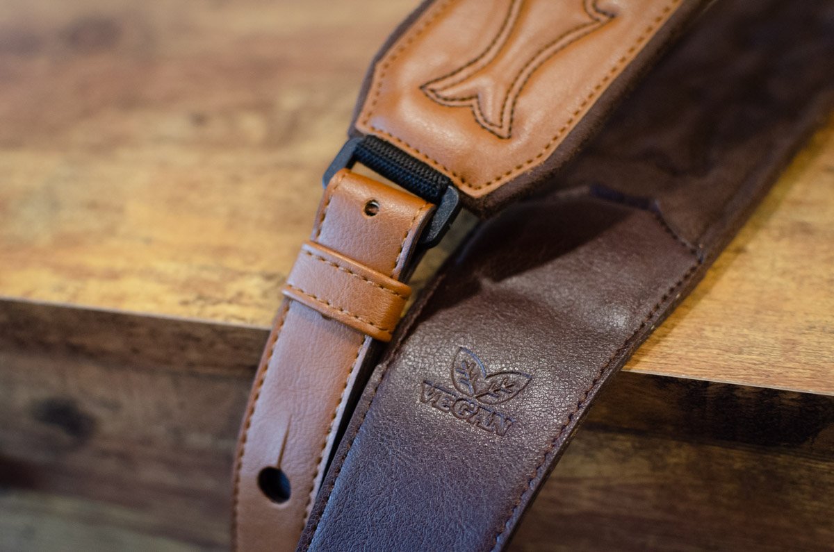 Taylor Vegan Leather Guitar Strap - Tan 2.75" (4202-27)